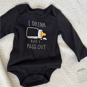 Old Navy Black Baby Onesie